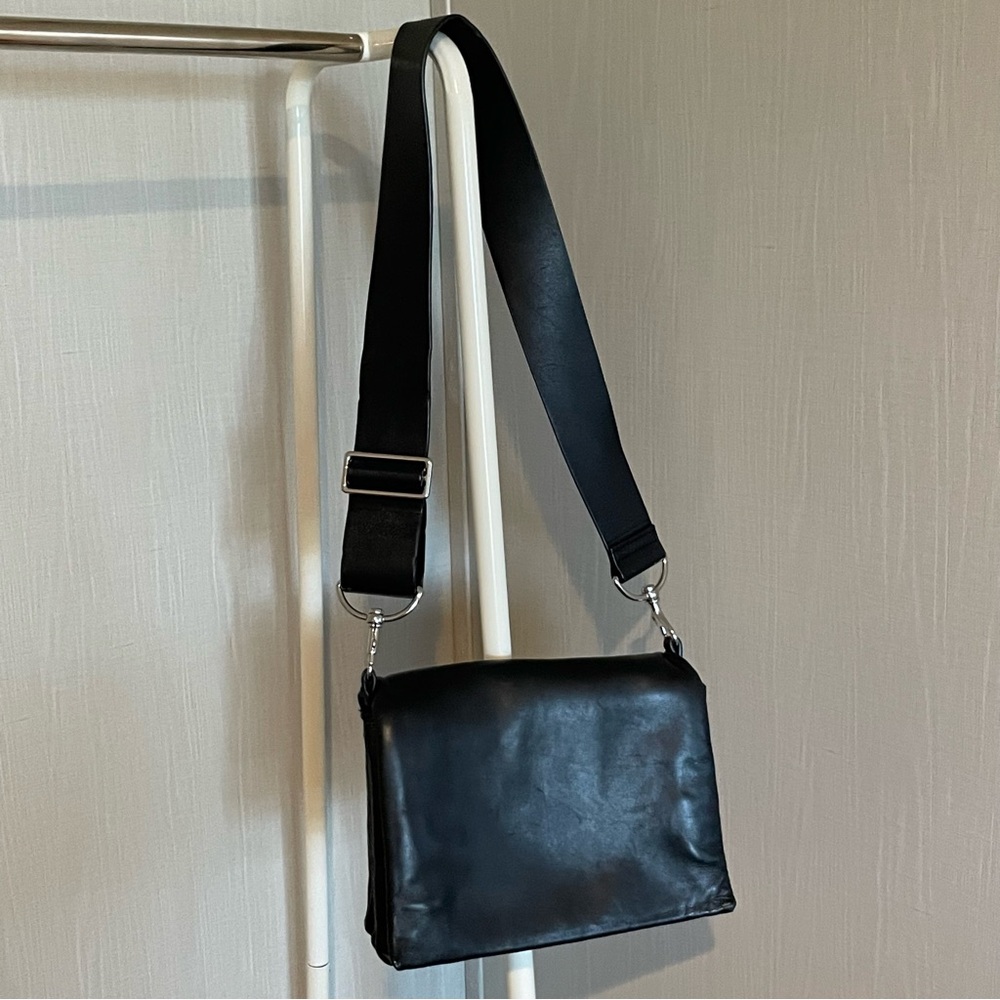& Other Stories Black Leather Crossbody Bag